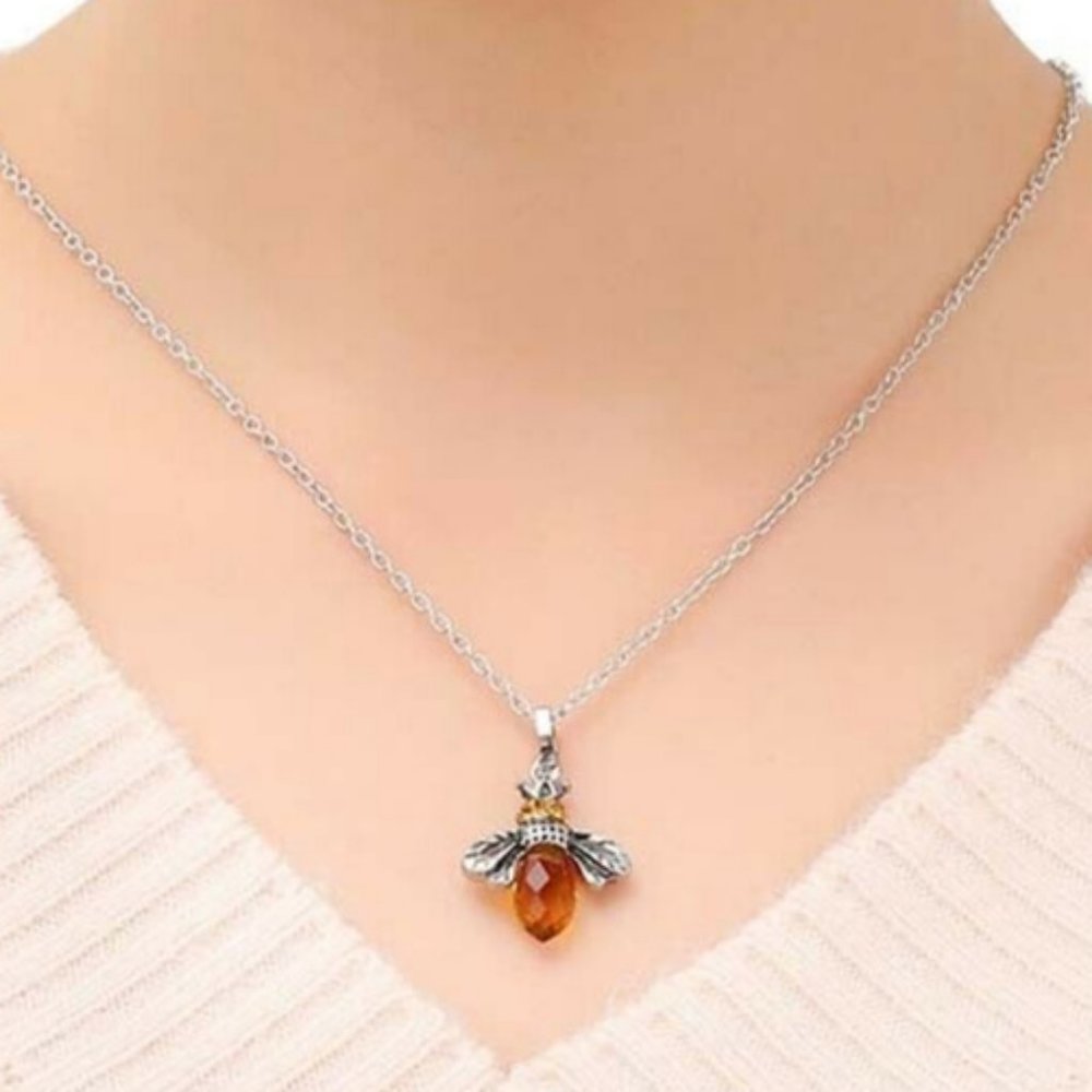Honey Bee Crystal Women's Necklace
